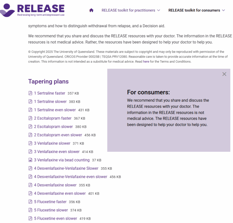 Release Australia’s Answer to Deprescribing